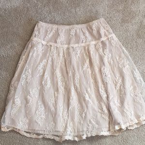 Limited Too beige lace skirt